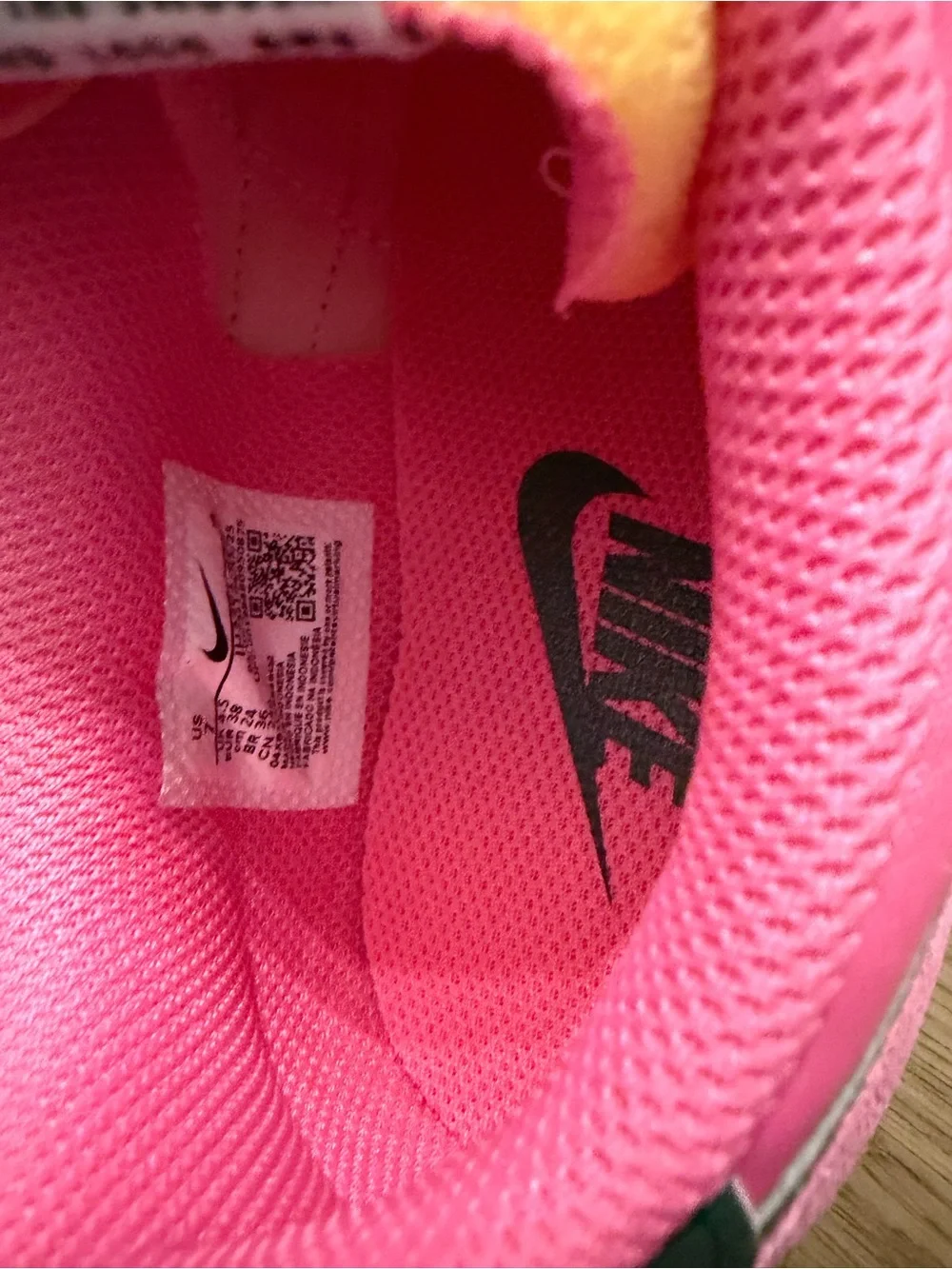 Nike Bright Pink Low-Top Sneakers with White Accents